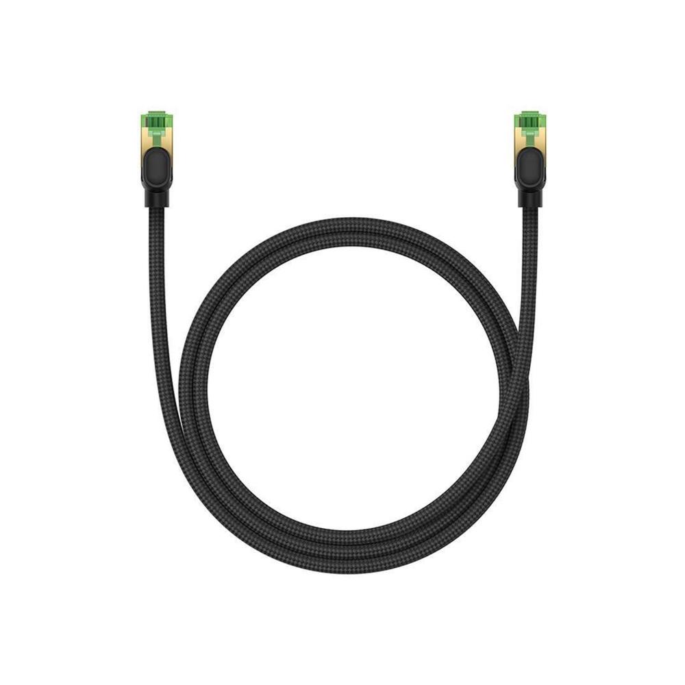 Baseus Καλώδιο Δικτύου Ethernet RJ45 Cat.8 με Πλεκτό Περίβλημα, 40Gbps, 1m Μαύρο (B0013320C111-01) (BASB0013320C111-01)
