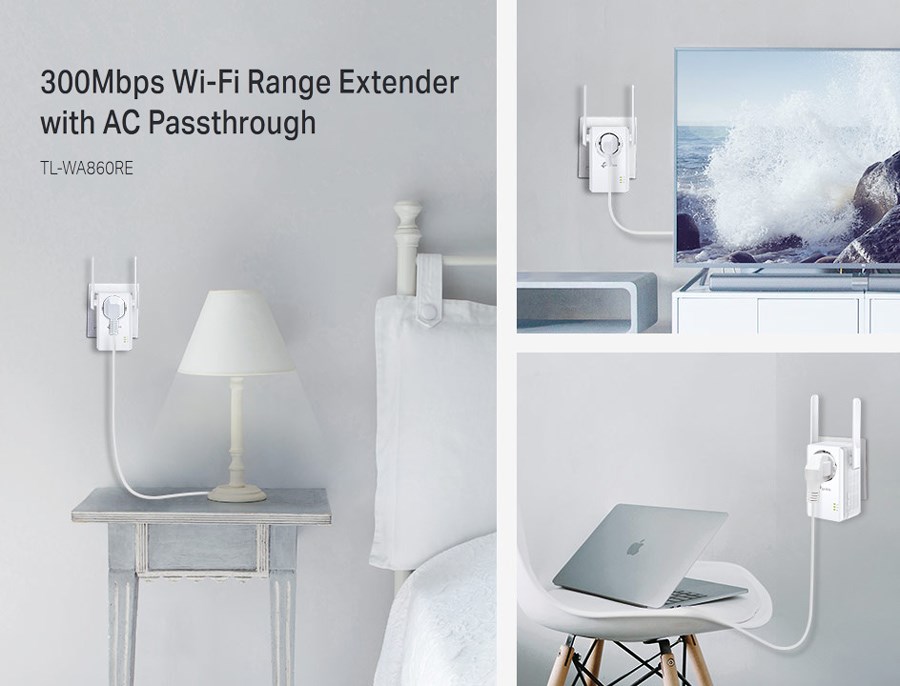 TP-LINK Range Extender TL-WA860RE, Passthrough, 300Mbps, Ver. 6.0