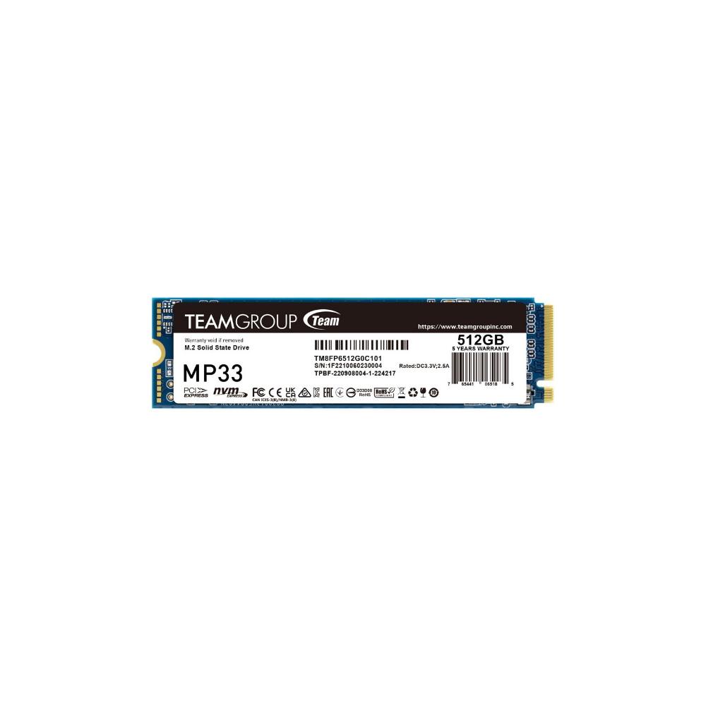 TeamGroup Δίσκος SSD 512GB MP33 PCIe M.2 PCIe 3.0 x4 NVME (TM8FP6512G0C101) (TEGTM8FP6512G0C101)