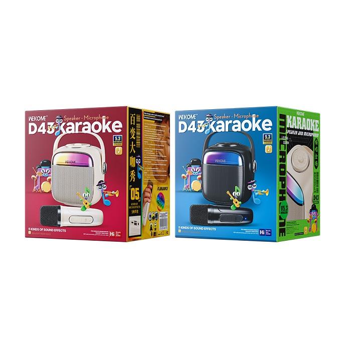 Ηχείο Mini Karaoke BT WK D43,με Mικρόφωνο Μαύρο