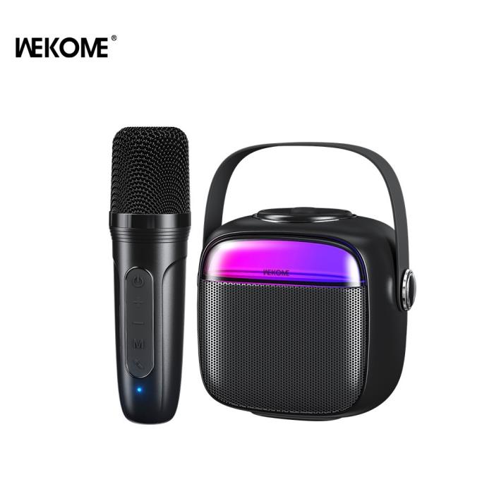 Ηχείο Mini Karaoke BT WK D43,με Mικρόφωνο Μαύρο