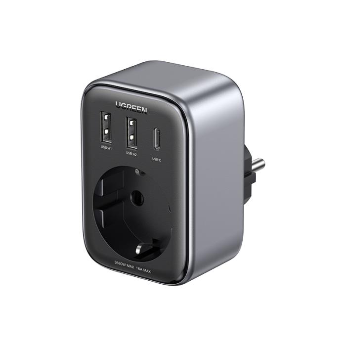 Πρίζα Ασφαλείας UGREEN CD314 90613 με 3 Θέσεις Φόρτισης GaN 30W