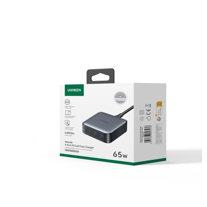 Φορτιστής Σπιτιού GaN II PD 65W UGREEN CD327 90747 4 Θέσεων
