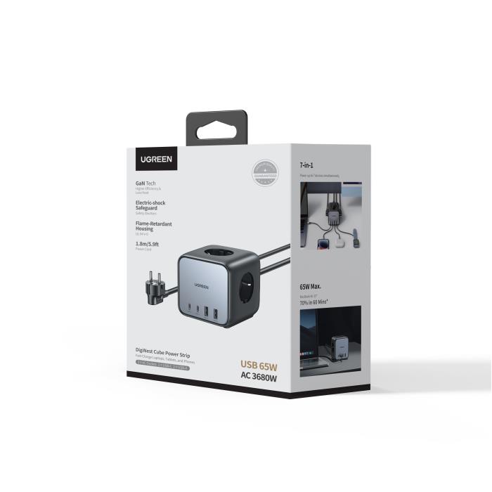 Φορτιστής Σπιτιού GaN 65W UGREEN CD268 60113 7 Θέσεων