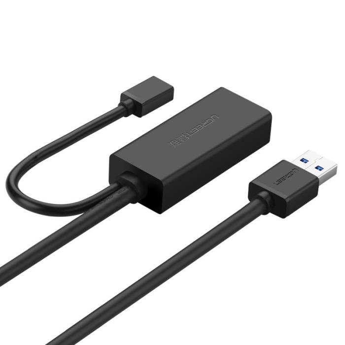 Καλώδιο USB 3.0 Repeater UGREEN US175 20827 10m, με Micro USB θύρα τροφοδοσίας Μαύρο