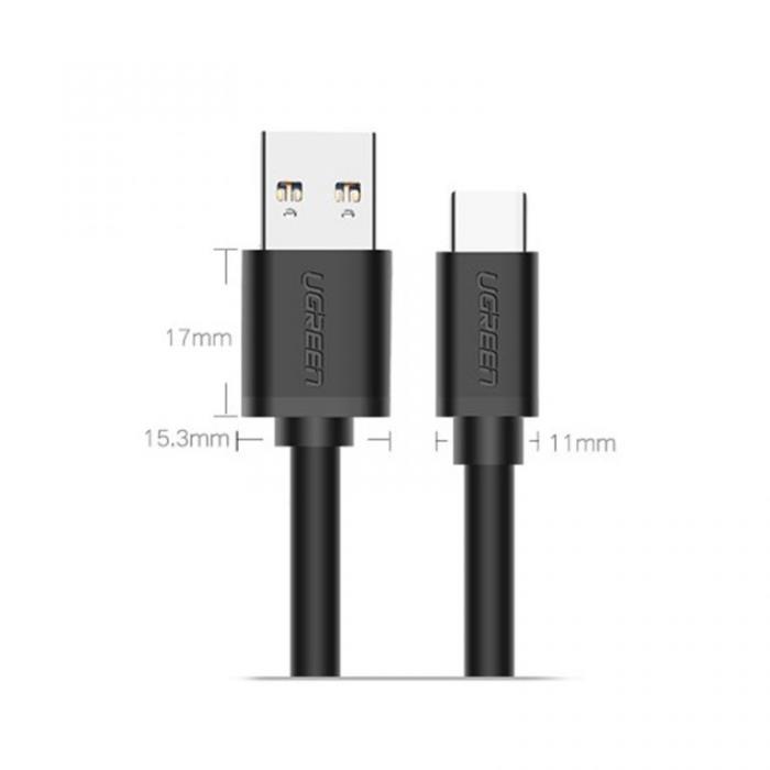 Καλώδιο Φόρτισης UGREEN US184 20882 USB σε USB-C 1m Μαύρο