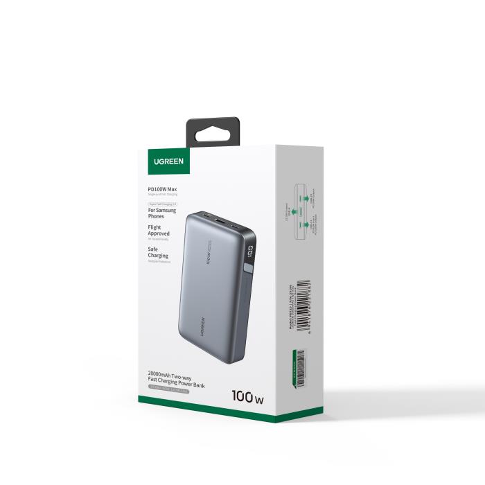 Power Bank 20000mAh PD 100W UGREEN PB720 25188 3 Θέσεων ,με καλώδιο USB-C 140W