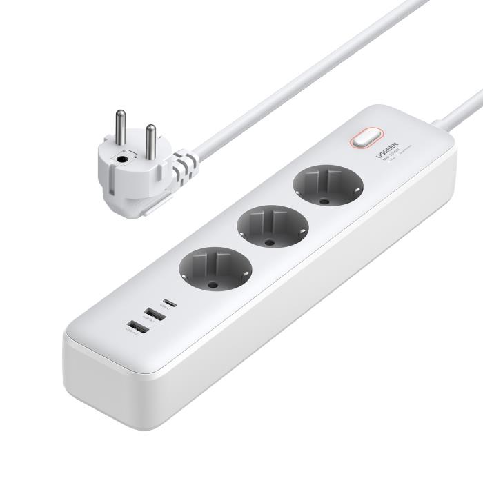  Πολύπριζο Ασφαλείας UGREEN CD286 25357 6 Θέσεων GaN PD 30W 2m
