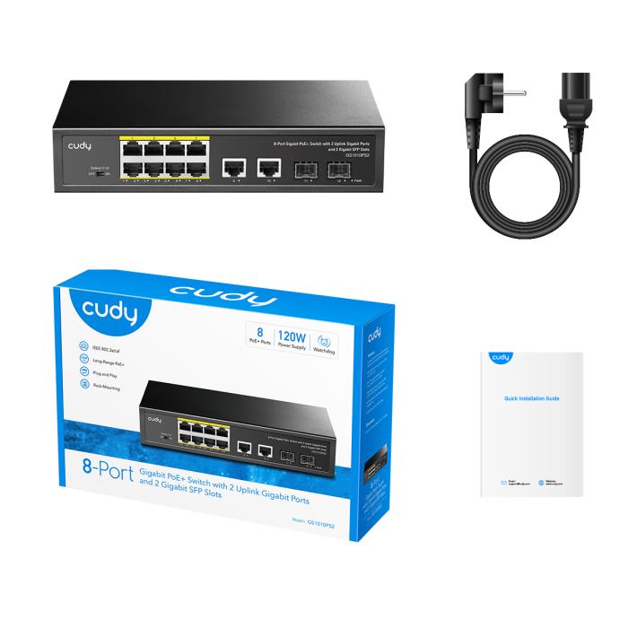 Switch 10 Θέσεων PoE Cudy GS1010PS2 Gigabit