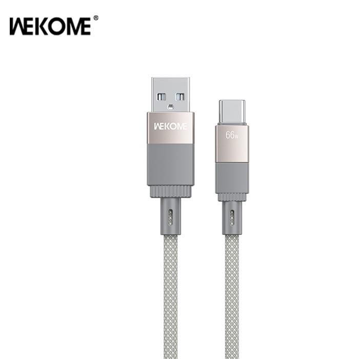 Καλώδιο Φόρτισης WK WDC-45 USB σε USB-C 66W 1m Γκρι