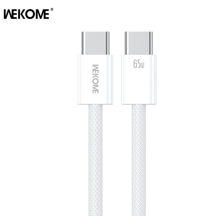 Καλώδιο Φόρτισης WK WDC-21 USB-C σε USB-C PD 65W 1m Λευκό