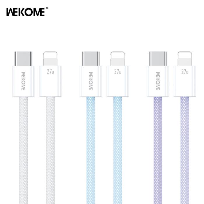 Καλώδιο Φόρτισης WK WDC-21 USB-C σε Lightning PD 27W 1m Μπλέ