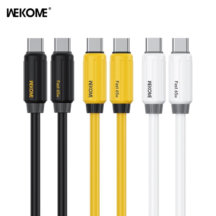 Καλώδιο Φόρτισης WK WDC-28 USB-C σε USB-C PD 65W 1m Λευκό