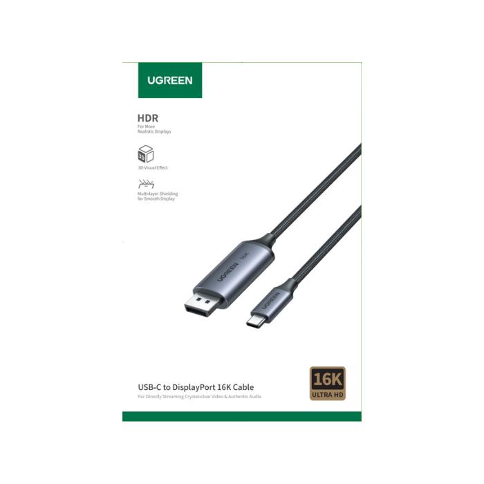 Καλώδιο USB-C to DP M/M 16K/30Hz UGREEN CM707 25863 1m
