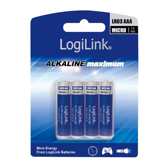 Μπαταρίες Αλκαλικές AAA LogiLink LR03B4 (4τμχ)