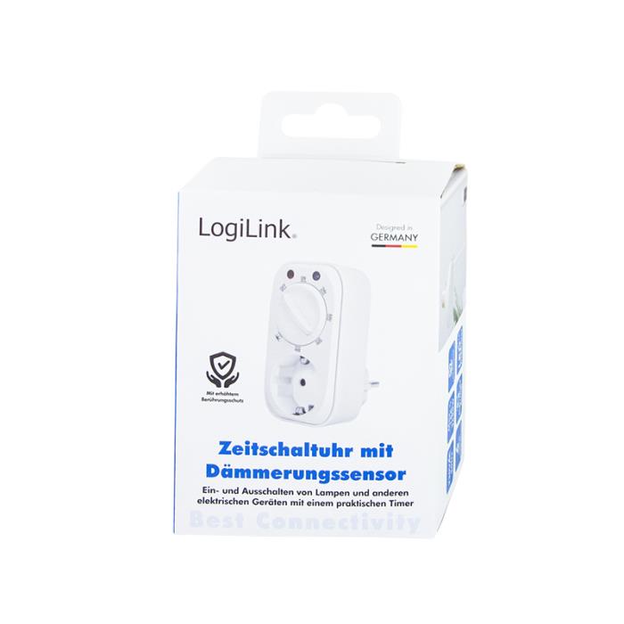 Πρίζα LogiLink ET0012, με Χρονοδιακόπτη & Αισθητήρα Φωτός