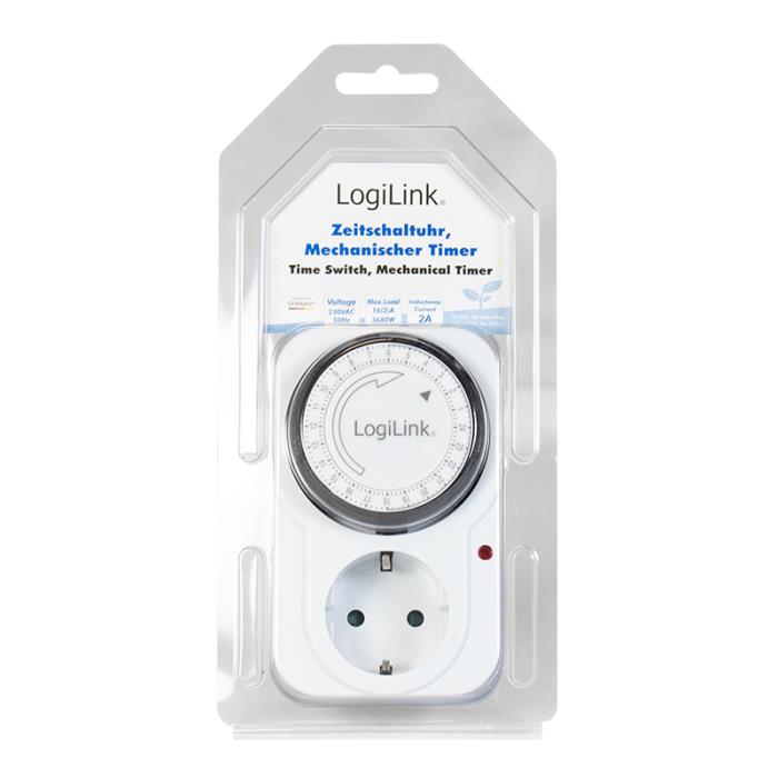 Πρίζα LogiLink ET0001, με Μηχανικό Χρονοδιακόπτη