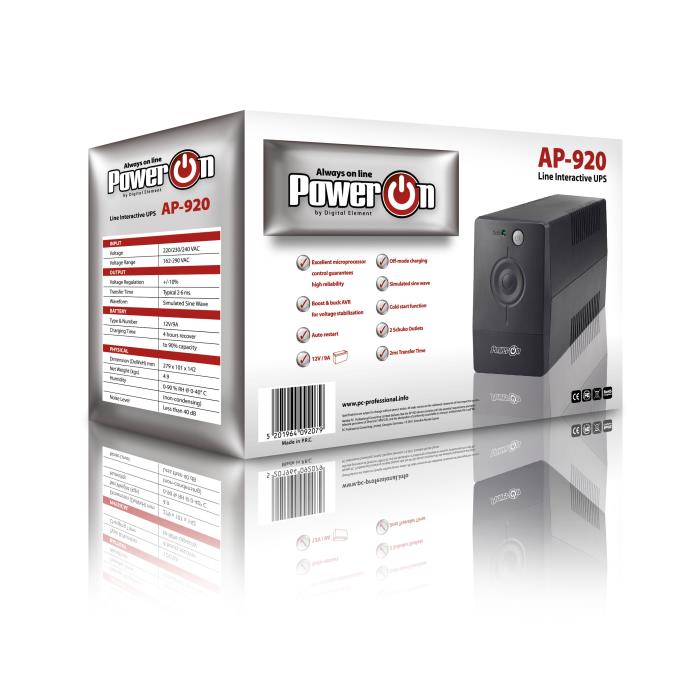 UPS Power On AP-920 Line Interactive 720VA
