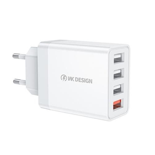 Φορτιστής Σπιτιού 28W WK WP-U125 4 Θέσεων Λευκό
