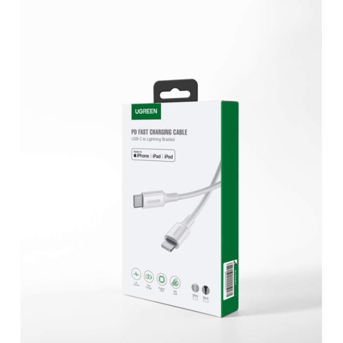 Καλώδιο Φόρτισης UGREEN US171 60751 USB-C σε Lightning PD 18W 1m Μαυρό