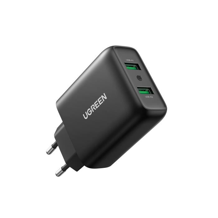 Φορτιστής Σπιτιού 36W UGREEN CD161 10216 2 Θέσεων Μαύρο