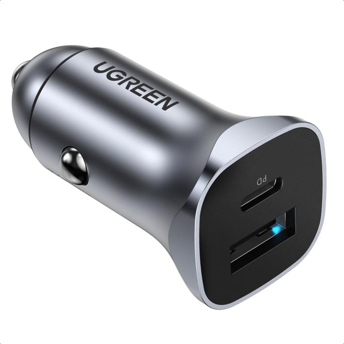 Φορτιστής Αυτοκινήτου PD 24W UGREEN CD130 30780 2 Θέσεων Ασημί