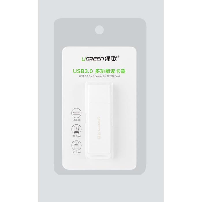 Card Reader USB UGREEN CM104 40752 SD/TF  Λευκό