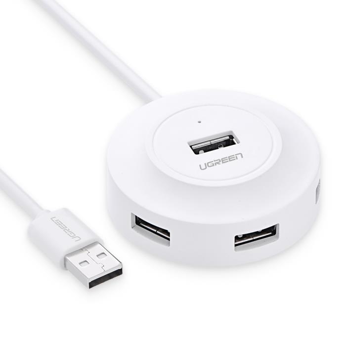 USB 2.0 Hub 4 Θέσεων UGREEN CR106 20270 Λευκό