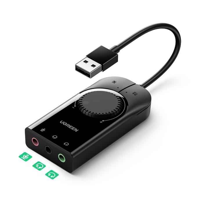 Κάρτα ήχου USB UGREEN CM129 40964 , με Ρυθμιστή Έντασης