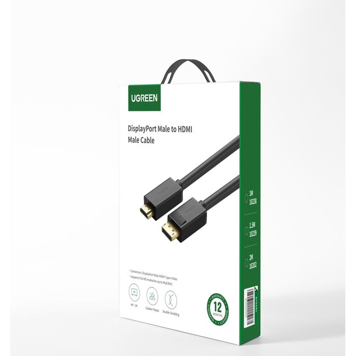 Καλώδιο DP σε HDMI M/M UGREEN DP101 10202 2m Μαύρο
