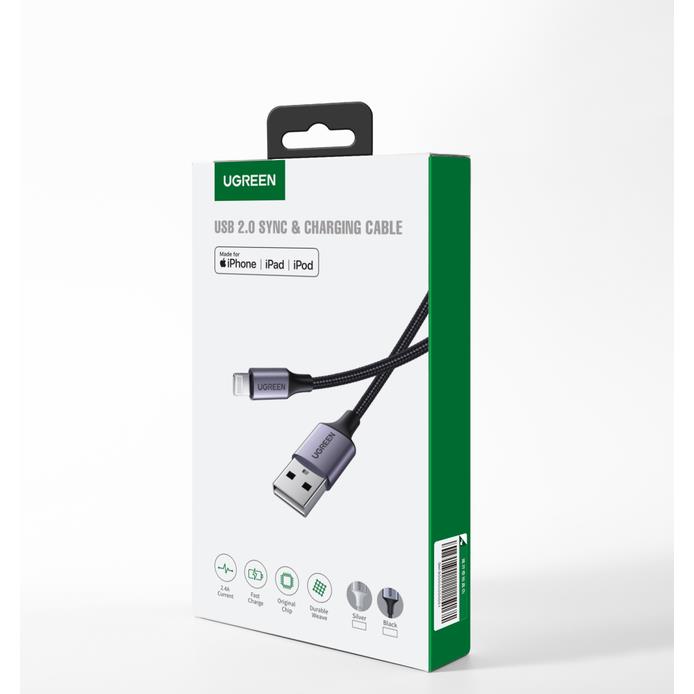 Καλώδιο Φόρτισης UGREEN US199 60156 USB to Lightning 1m Μαύρο