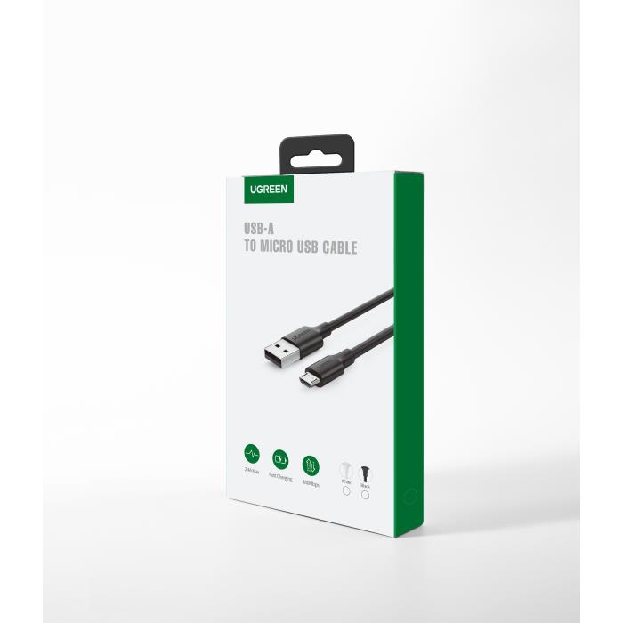 Καλώδιο Φόρτισης UGREEN US289 60141 USB σε Micro Usb 1m Λευκό