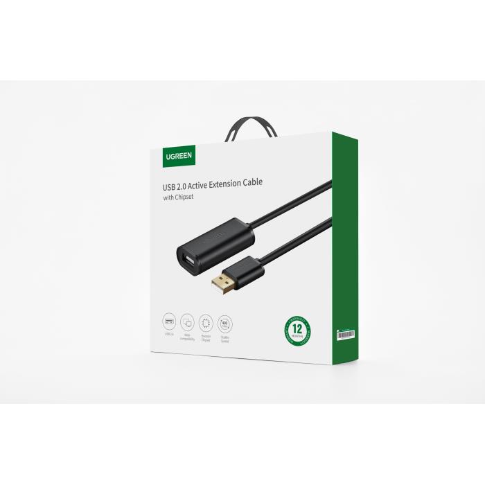 Καλώδιο USB 2.0 Repeater UGREEN US121 10319 5m Μαύρο
