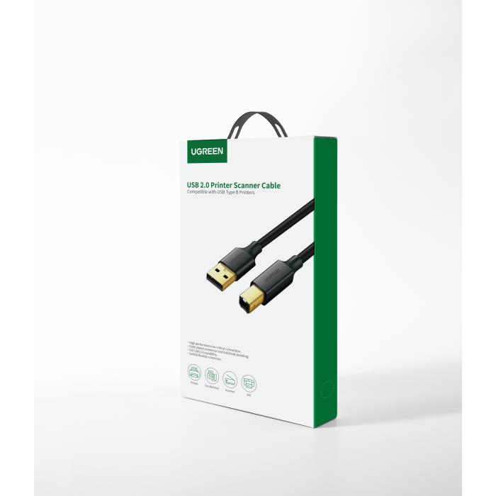 Καλώδιο USB 2.0 σε USB-B M/M UGREEN US135 10351 3m Μαύρο