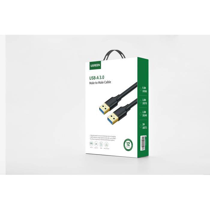Καλώδιο USB 3.0 Μ/Μ UGREEN US128 10370 1m Μαύρο