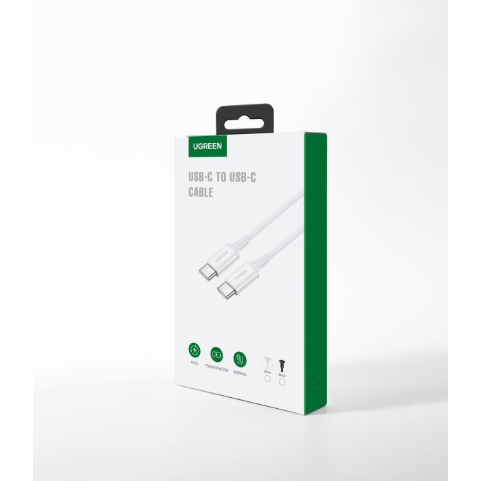Καλώδιο Φόρτισης UGREEN US264 60520 USB-C σε USB-C PD 60W 2m Λευκό