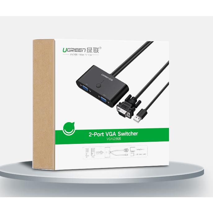 VGA Switch 2 θέσεων 1080P/60Hz UGREEN MM126 30711, με USB τροφοδοσία