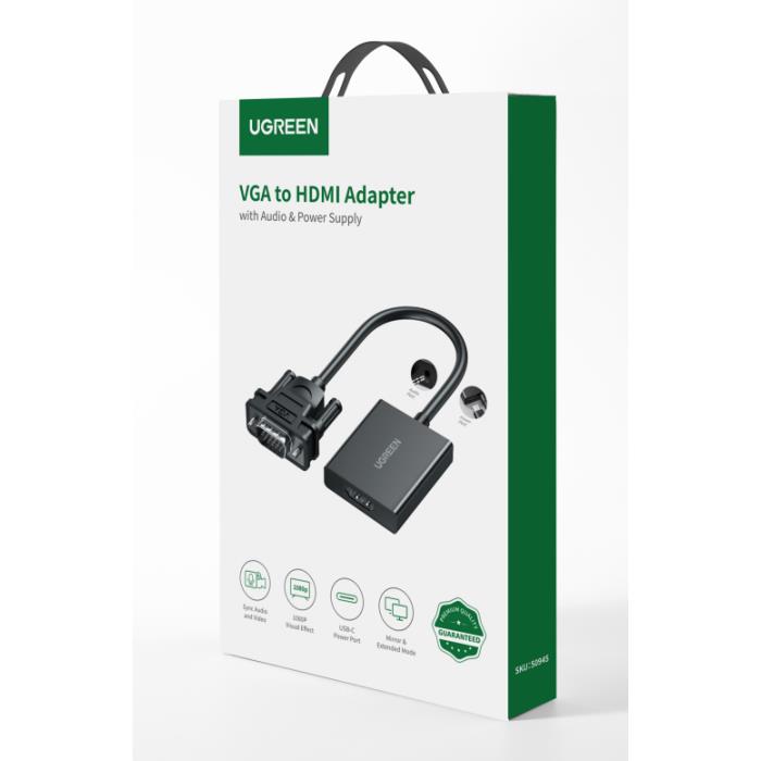 Μετατροπέας VGA to HDMI UGREEN CM513 50945,με USB-C τροφοδοσία