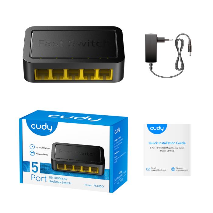 Switch 5 Θέσεων Cudy FS105D 10/100 Mbps