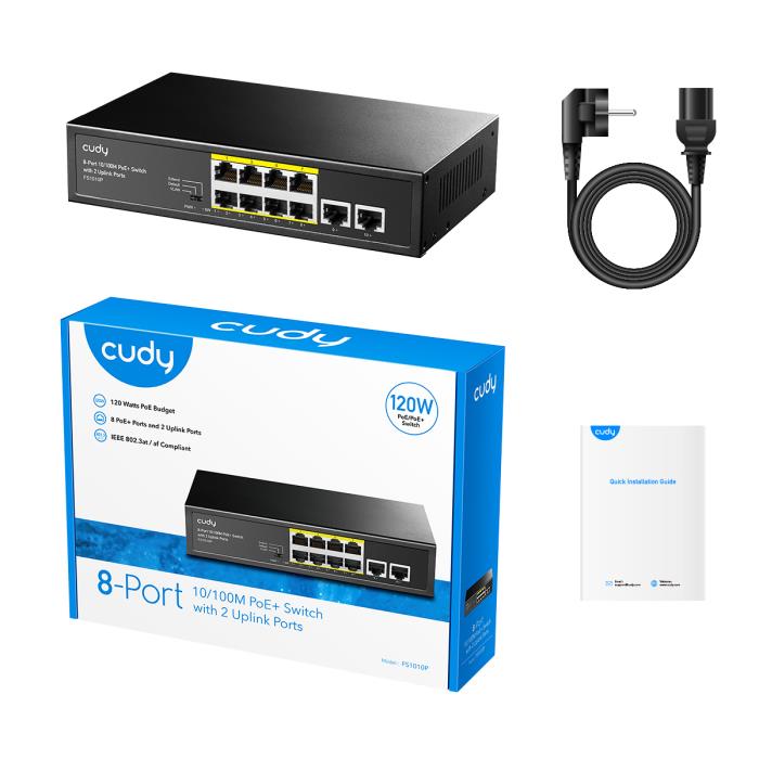 Switch 10 Θέσεων PoE Cudy FS1010P 10/100 Μbps