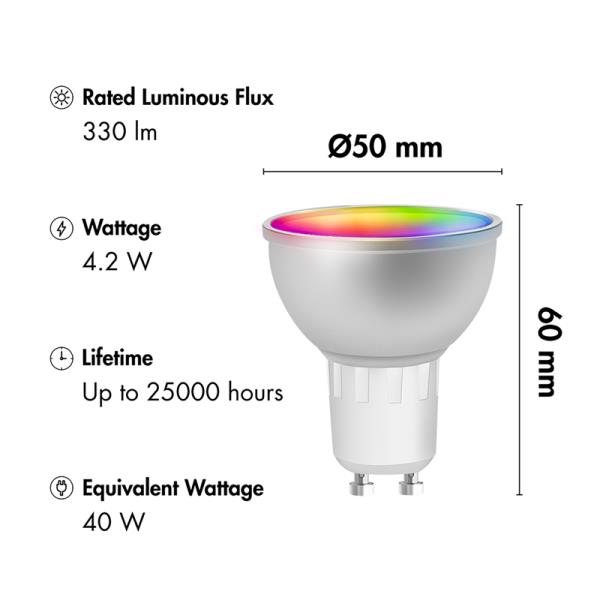 Έξυπνη Λάμπα Wi-Fi Led LogiLink SH0118 Τύπου Σποτ
