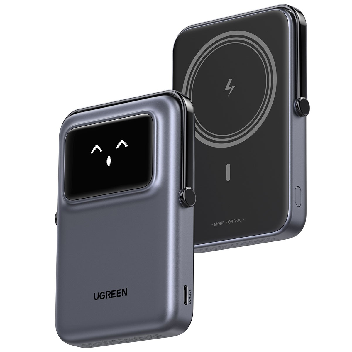 Power Bank 10000mAh PD 20W UGREEN PB572 45327,με Ασύρματη Φόρτιση Magnetic, 1 Θέσης Γκρί