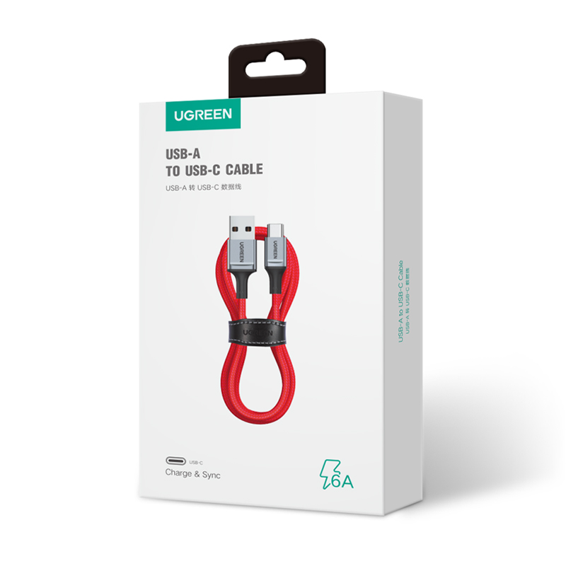 Καλώδιο Φόρτισης UGREEN US505 20527 USB-A σε USB-C PD 60W 1m Κόκκινο