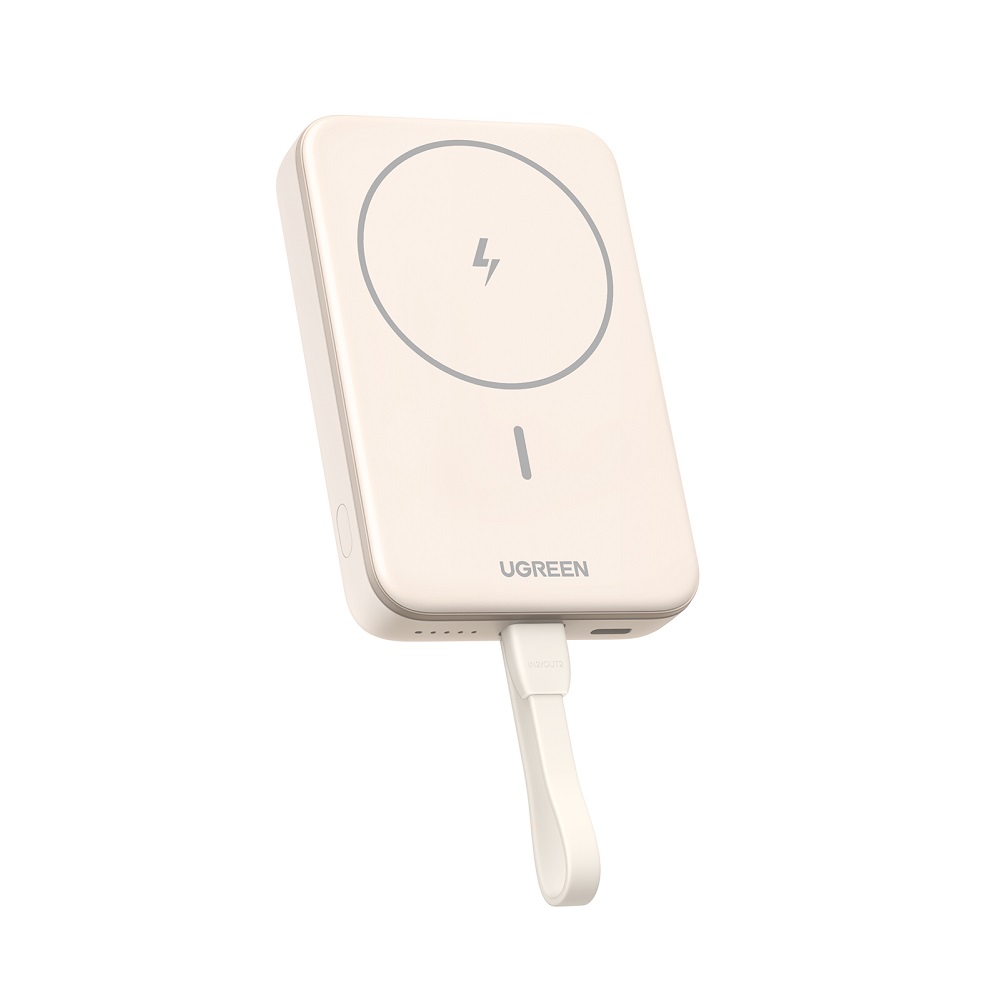 Power Bank 10000mAh PD 20W UGREEN PB760 35341, με Ασύρματη Φόρτιση Magnetic, 1 Θέσης Μπέζ