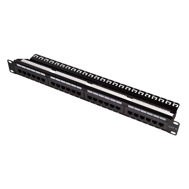 Patch Panel CAT6 24 Θέσεων 1U Logilink NP0004A LSA strips
