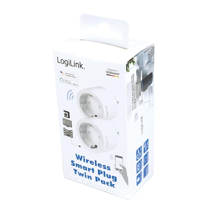 Smart Πρίζα Wi-Fi LogiLink PA0200, 2 τεμ
