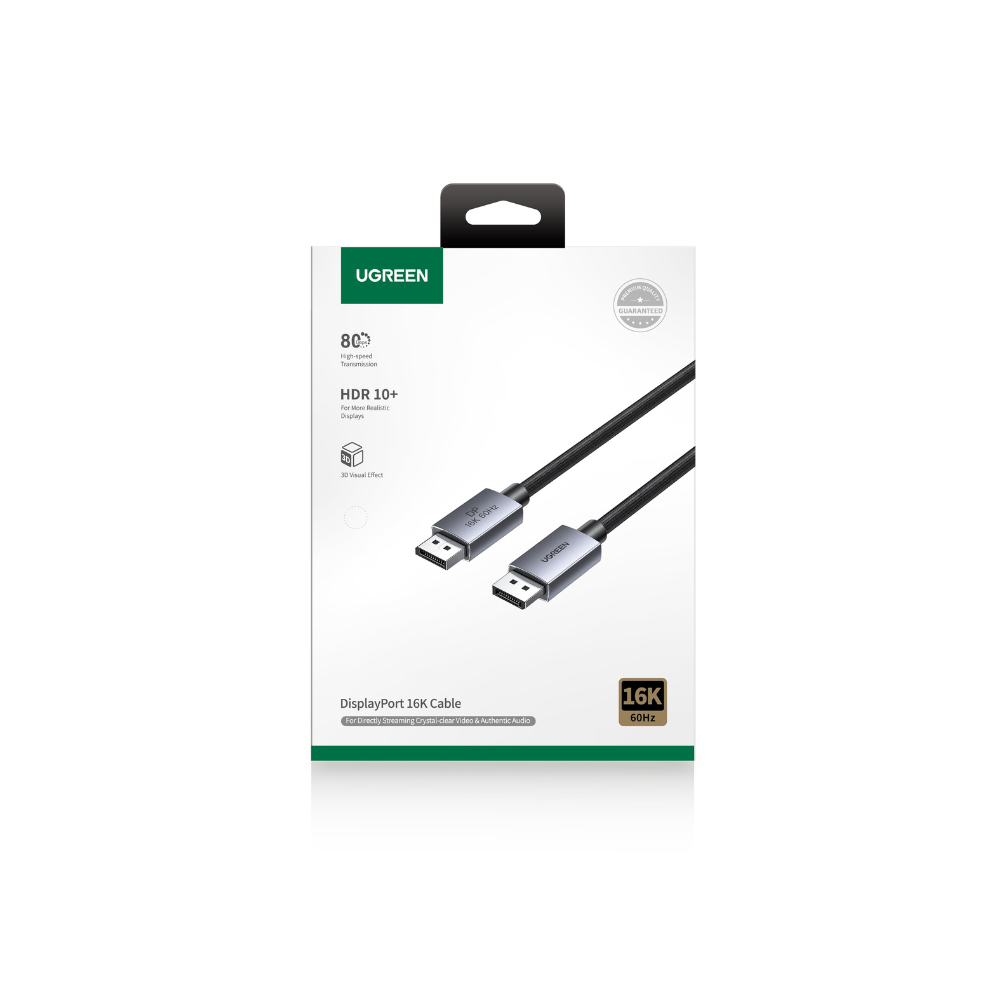 Καλώδιο DP 2.1 M/M 16K/60Hz UGREEN DP131 25906 1m Μαύρο