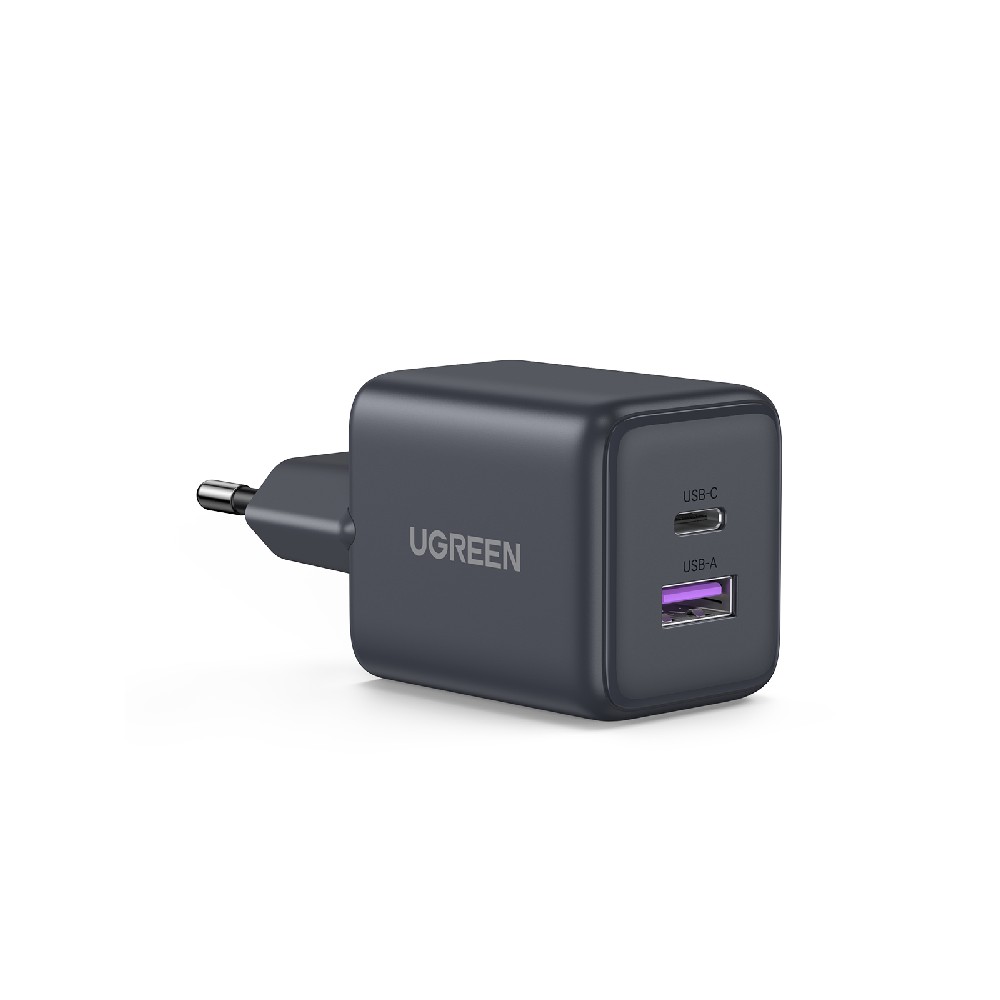 Φορτιστής Σπιτιού GaN PD 30W UGREEN X516 55539 2 Θέσεων Γκρι