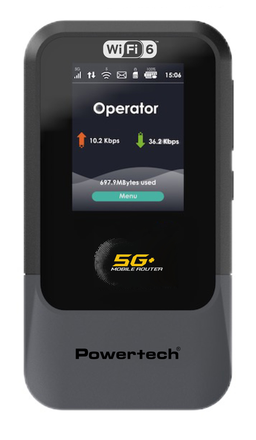 POWERTECH 5G mobile router PT-1512, WiFi 6, AX900 dual band, 4000mAh