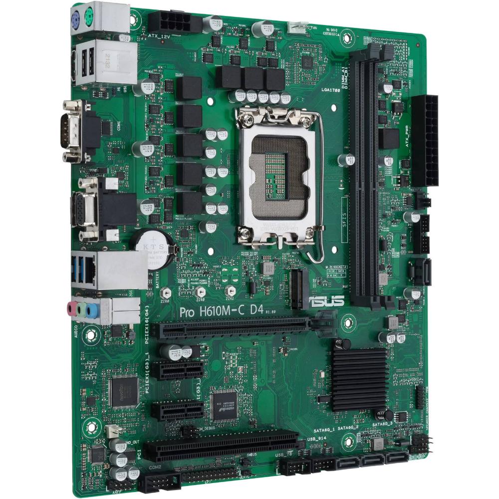 Asus Pro H610M-C D4-CSM Motherboard Micro ATX με Intel 1700 Socket (90MB1A30-M0EAYC) (ASU90MB1A30-M0EAYC)